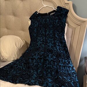 Danny & Nicole Black and Blue Dress